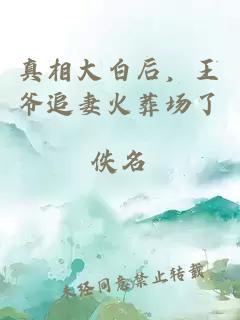 真相大白后，王爷追妻火葬场了